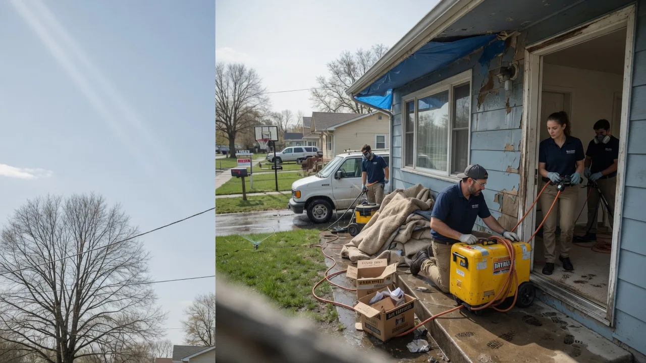 Basement Flood Cleanup in Bluff Springs, IL near me